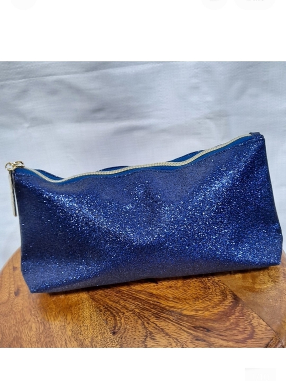 Lancome Blue Shimmer Makeup Bag NWOT